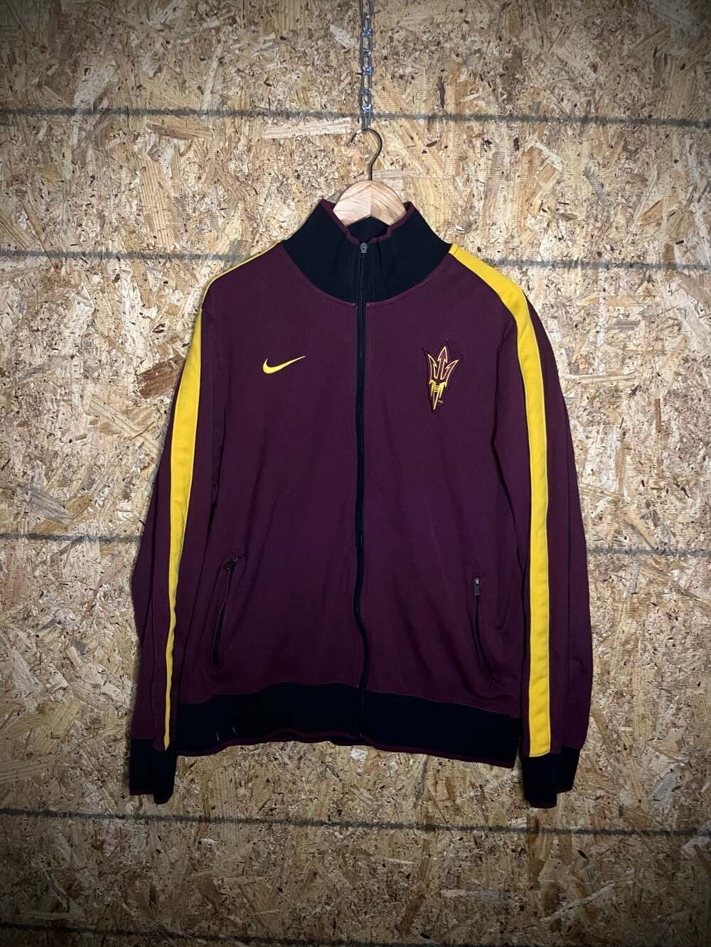 Nike Arizona State Sun Devils Full-Zip Track Jacket Maroon Yellow